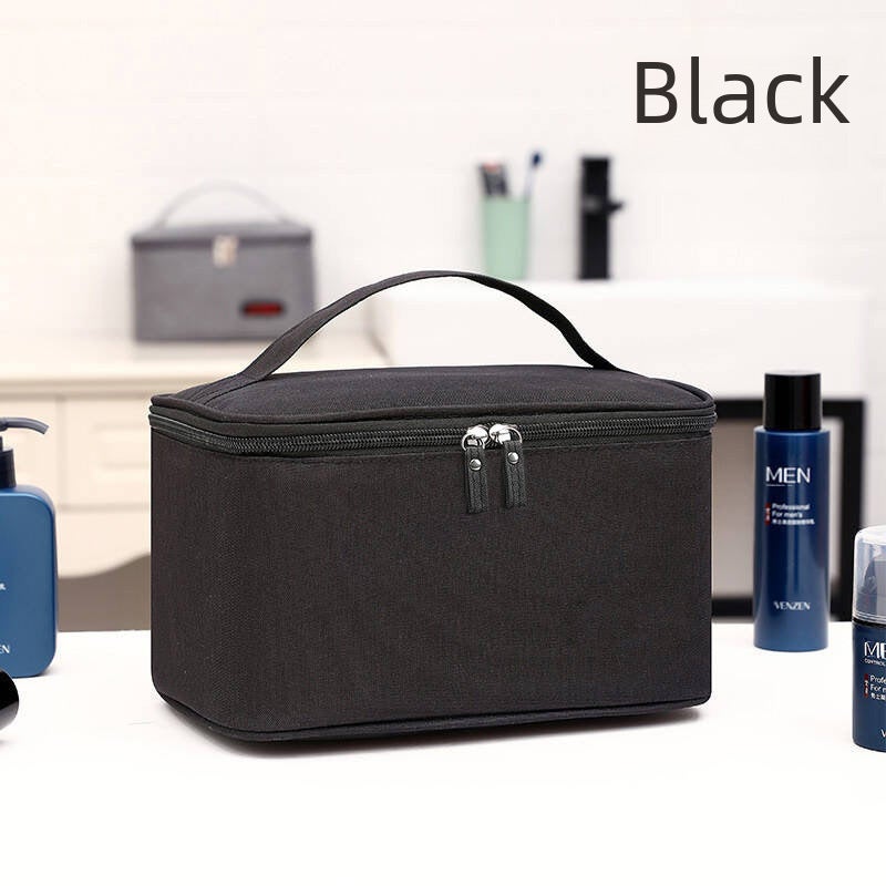 Business Gift Travel Men's Toiletry Bag Outdoor Waterproof Large Capacity Portable Cosmetic Bag Cationic Cosmetic Bag(Grey) - Image 2