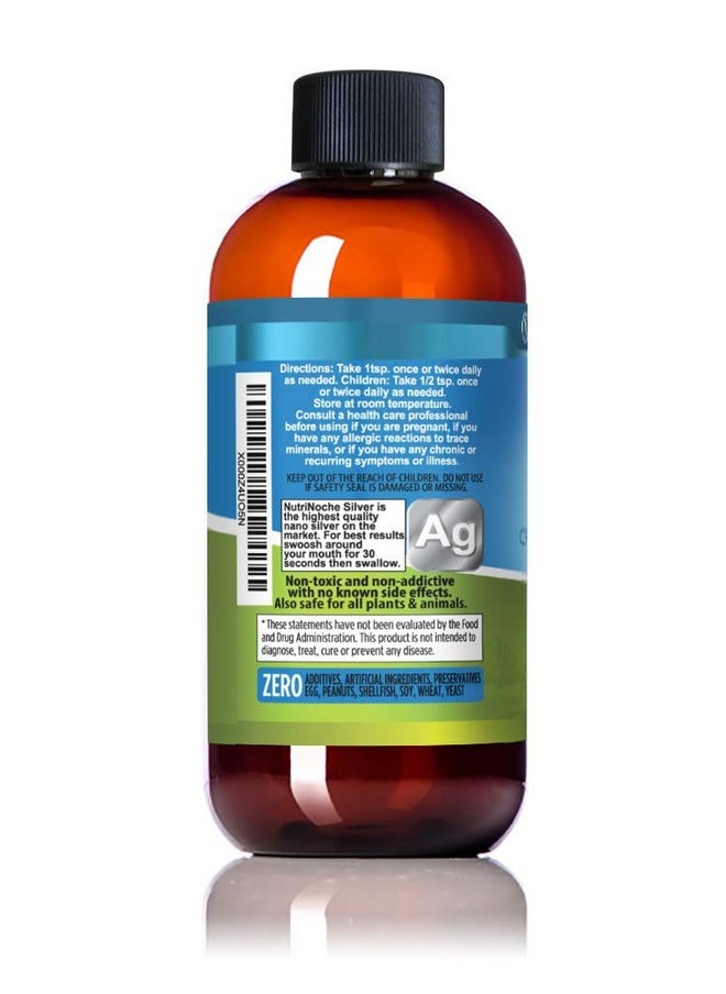 NutriNoche - Colloidal Silver Mineral Liquid Supplement 30 Ppm 8 Ounces Colloidal Minerals - Image 1