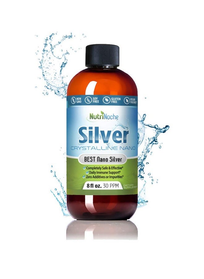 NutriNoche - Colloidal Silver Mineral Liquid Supplement 30 Ppm 8 Ounces Colloidal Minerals - Image 1