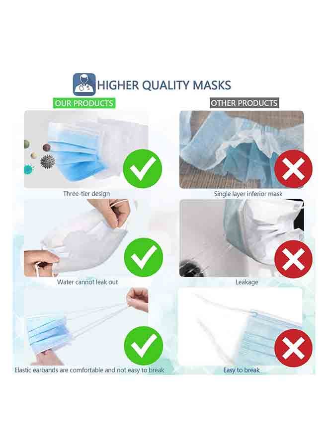 NIBEMINENT 50-Piece 3 Layers Anti-Dust Filter Breathable Disposable Face Mask - Image 3