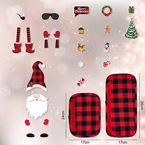 Fiada Christmas Refrigerator Door Decorations Set Includes 23 Pieces Christmas Gnome Magnets and 4 Pieces Xmas Dishwasher Covers, Xmas Refrigerator Handle Covers Set for Fridge, Metal Door, Cabinets - Image 3