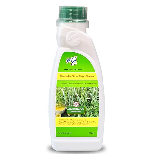 Cleansol Citronella Citrus Floor Cleaner Liquid – Natural Disinfectant & Eco-Friendly | Pet-Safe Multipurpose Herbal Floor Cleaner | Keeps Mosquitoes Away | 500ml - Image 1