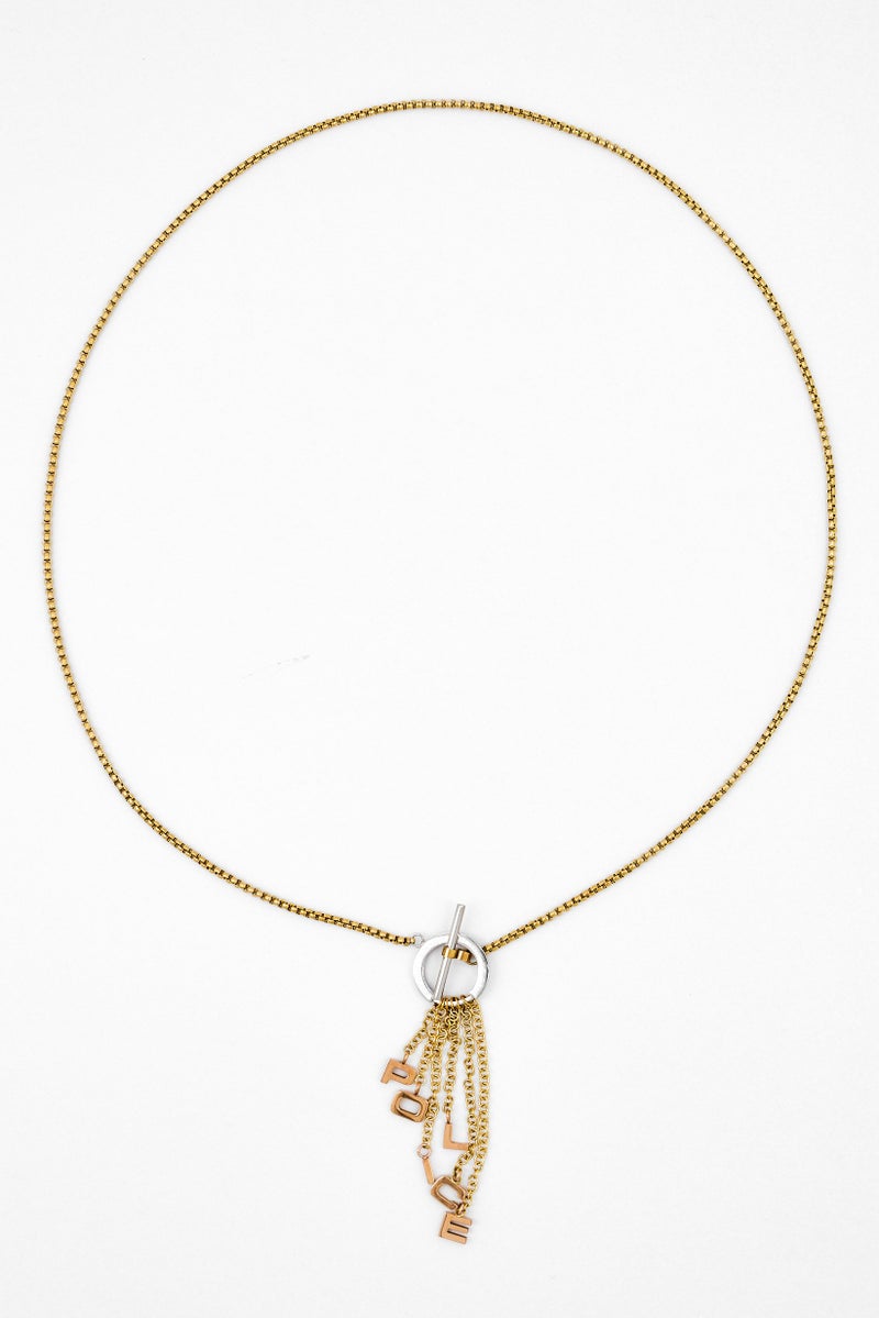 POLICE Women 2 Piece Gold Plated Necklace And Earrings, Gold - Image 4