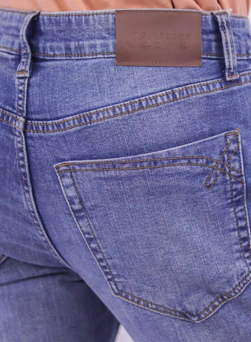 جيوردانو Men's Low Rise Skinny Jeans - Blue