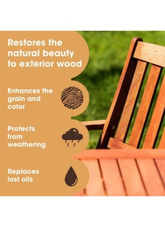 Furniture Clinic Furniture Clinic Teak Oil | Wood Oil Protects & Cleans Outdoor & Indoor Furniture, Boats, Shower Benches | Restore & Protect Wood, Prevent Drying & Other Damage | Natural Matte Finish | 17oz/500ml  - Image 2