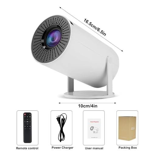 ADZOY Premium HY300 Mini Smart Projector with Android System, WiFi 6 & BT, Full HD 4K-1080P, 180°Rotation with 4D Keystone & Latest OTT Apps 2150 Lumen More Bright - Image 3