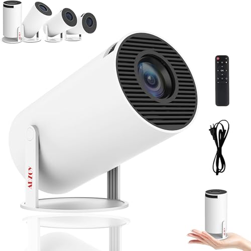 ADZOY Premium HY300 Mini Smart Projector with Android System, WiFi 6 & BT, Full HD 4K-1080P, 180°Rotation with 4D Keystone & Latest OTT Apps 2150 Lumen More Bright - Image 1