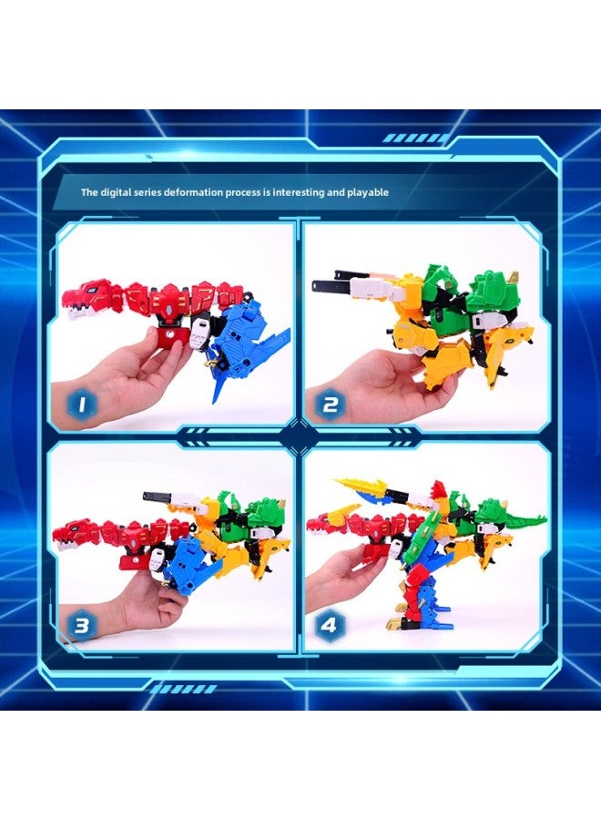 لعبة Heart Qi Blast Dragon Chariot X2 Dragon Armor الجدة Tyrannosaurus المشوهة روبوت King Kong Boy Car للأطفال - اللون: BLJ1004 النموذج الأساسي للمقاتل الكهرومغناطيسي - Image 3