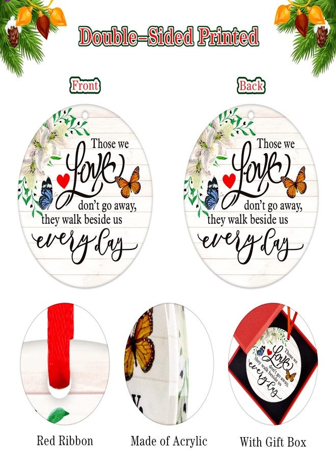 WhatSign Memorial Ornaments - 3" Loved One Sympathy Ornaments for Loss, Bereavement, Christmas Tree Decorations - Image 2