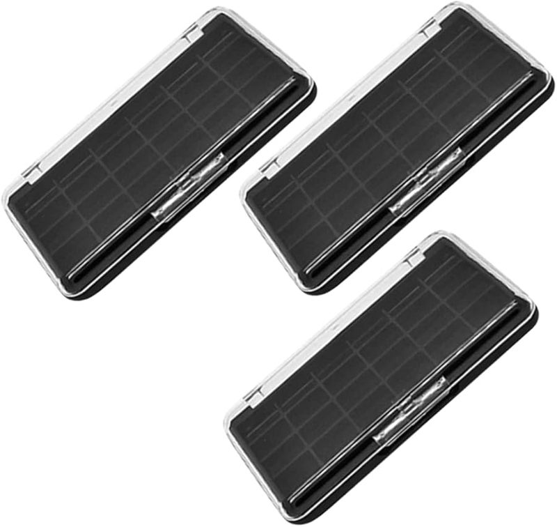 3 قطع لوحة مكياج سفر علبة ظل عيون منظم صينية أسود - Image 2