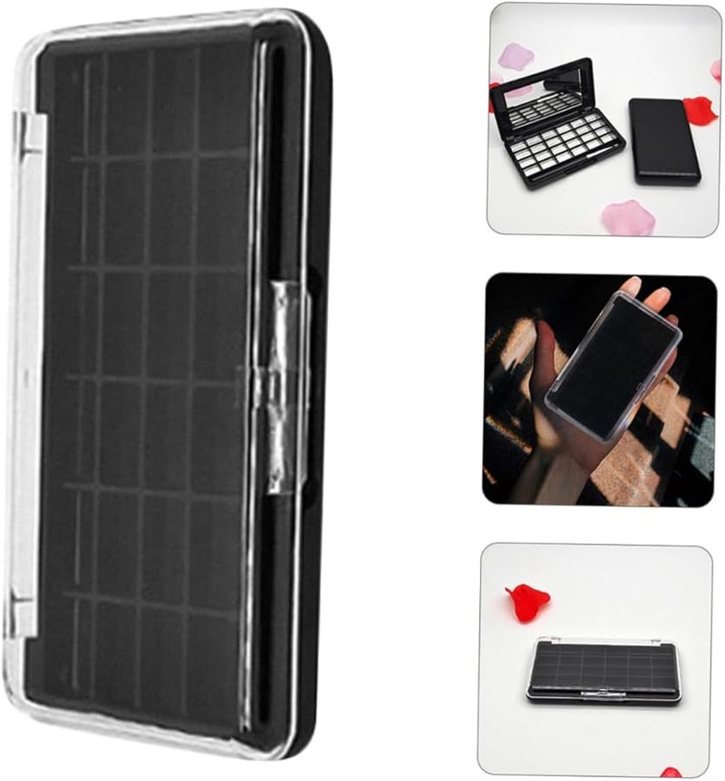 3 قطع لوحة مكياج سفر علبة ظل عيون منظم صينية أسود - Image 5