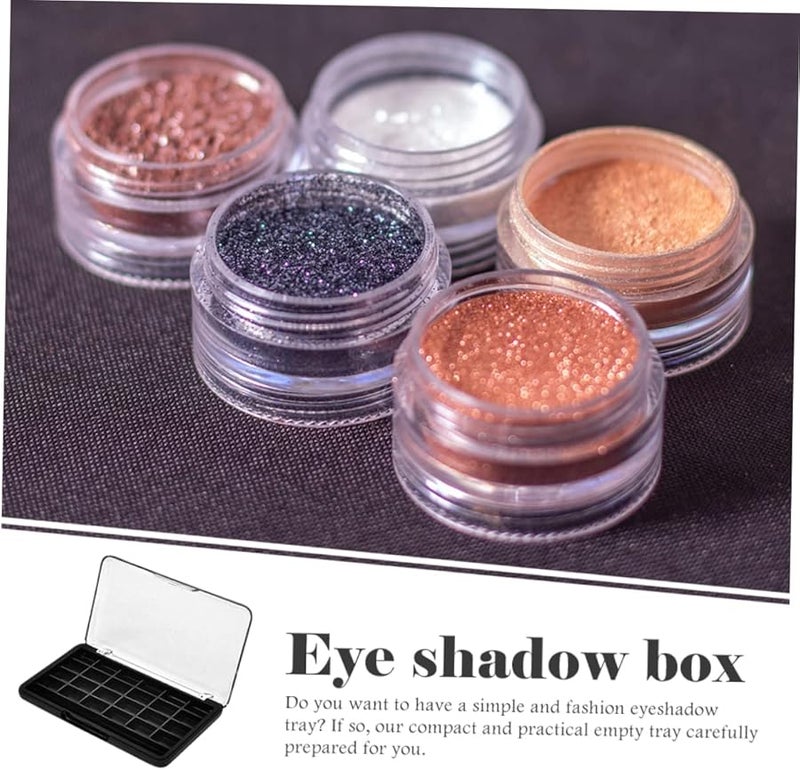 3 قطع لوحة مكياج سفر علبة ظل عيون منظم صينية أسود - Image 3