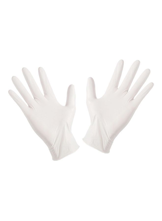NIBEMINENT Disposable Latex Gloves White 22x6.80x12cm - Image 1