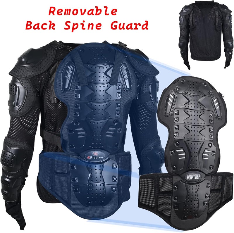 Ridbiker Motorcycle Full Body Armor Protector Removable Racing Jacket Motocross - Image 4