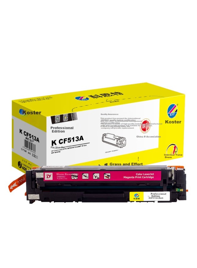 Kst K Cf513a Toner Cartridge, Compatible With Hp M154a/m154nw/m180/m180n/m181, Prints Up To 900 Pages, Red Professional Versio - Image 1