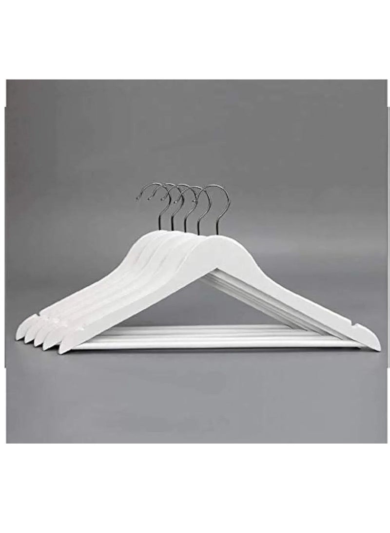 3x1 White Plastic Clothes Hanger, perfect for all types of clothes and organizing your closet easily. - Image 1