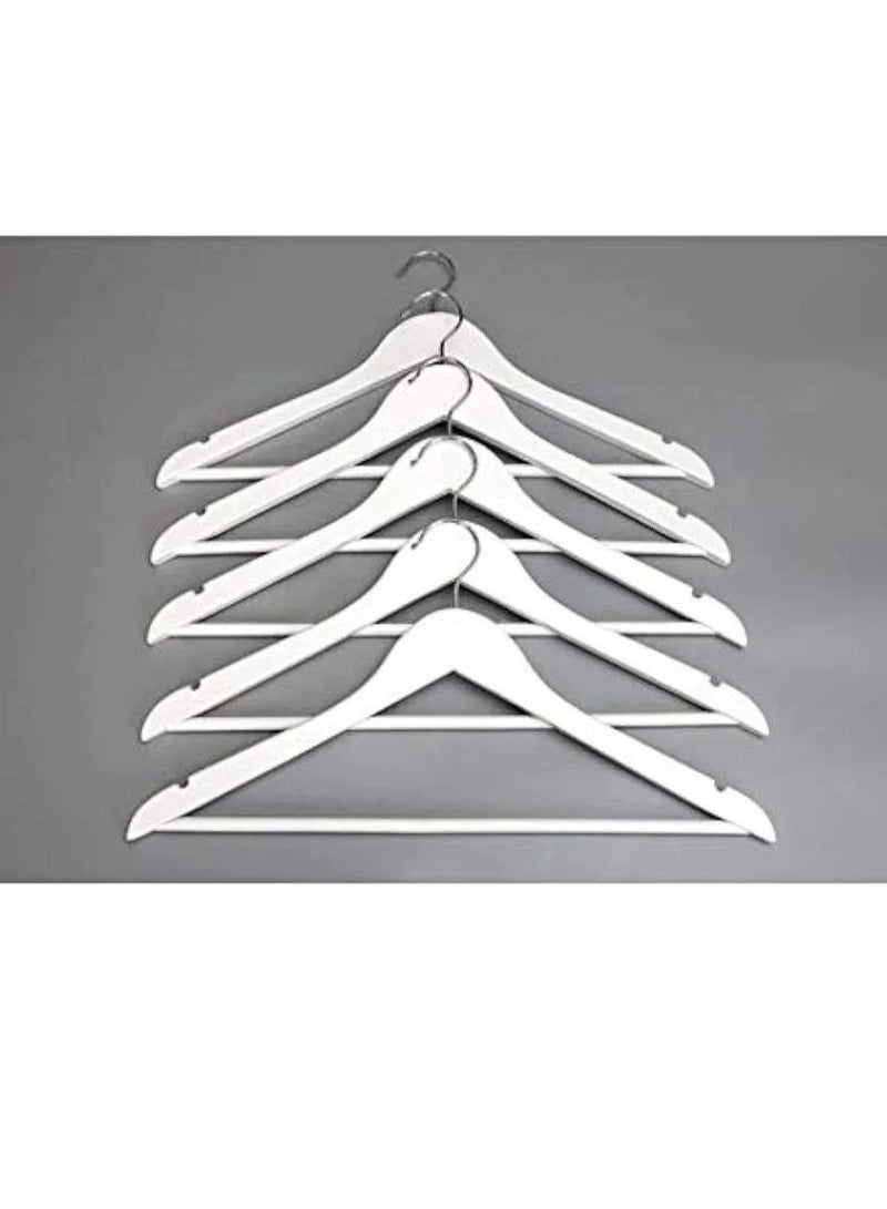 3x1 White Plastic Clothes Hanger, perfect for all types of clothes and organizing your closet easily. - Image 2