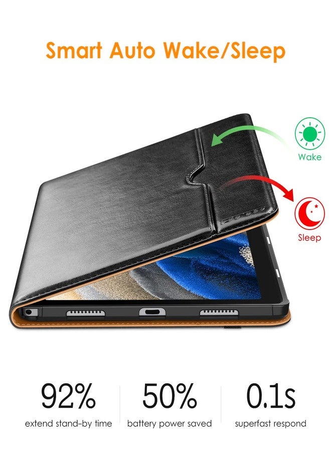 DTTO for Samsung Galaxy Tab A8 10.5 inch Case 2022, Premium Leather Business Folio Stand Cover with Built-in Hand Strap for Samsung Galaxy Tab A8 10.5’’ 2022 Model [SM-X200/X205/X207], Black - Image 5