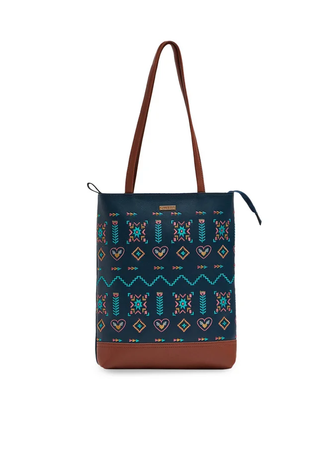 Chumbak Boho Aztec Tote Bag - Navy