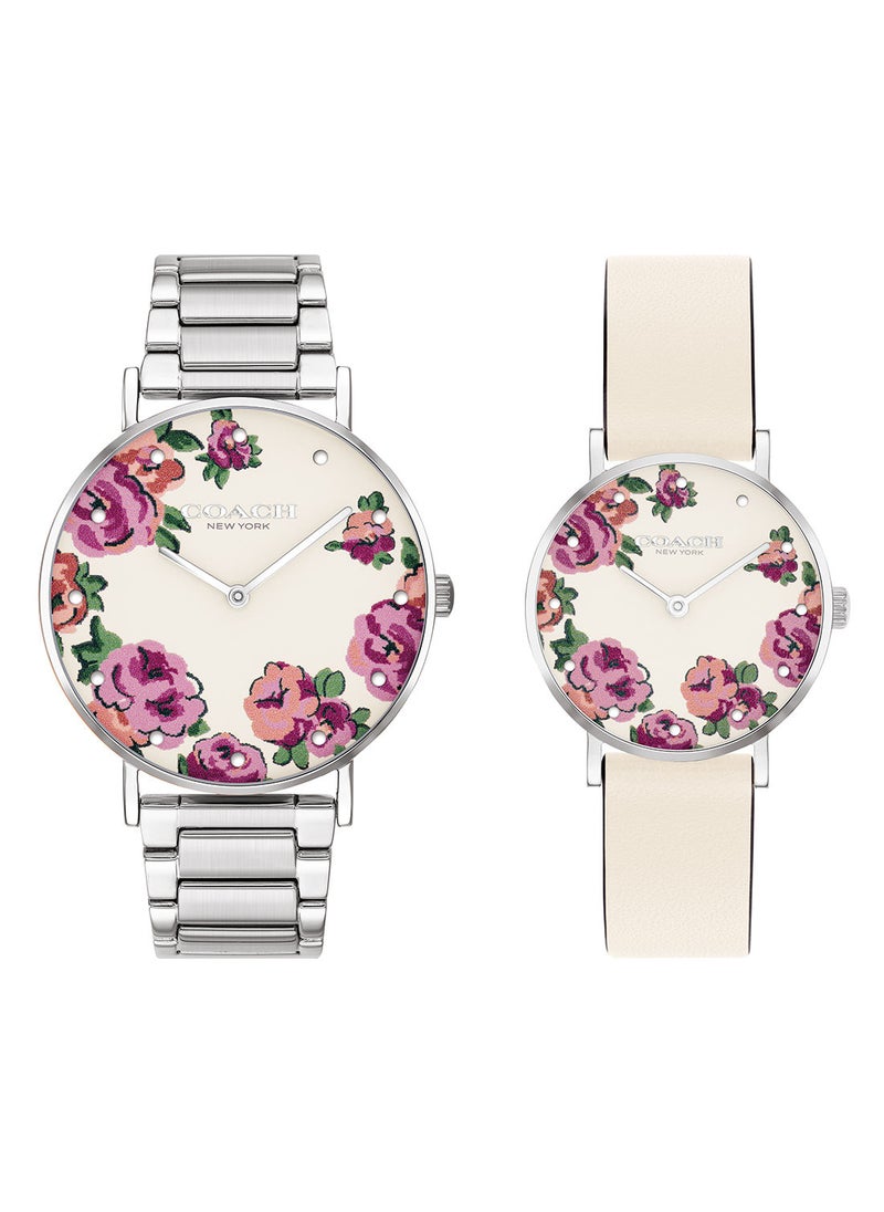 COACH - ساعة يد نسائية جلدية دائرية أنالوج 14000094 - 36 ملم - Image 1
