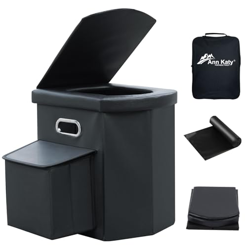 Ann Katy Upgrade XL Portable Toilet for Adults, Extra Large Portable Travel Floding Toilet, Camping Tall Toilets with Lid for Adults and Kids Compact Potty for Car,Hiking,Beach and Camping - Image 1
