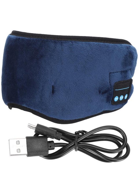 Home Office Bluetooth Headphones Sleeping Eye Mask Wireless Built in Earphone Music MaskBlue