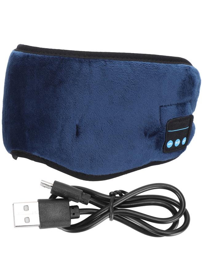 Home Office Bluetooth Headphones Sleeping Eye Mask Wireless Built in Earphone Music MaskBlue