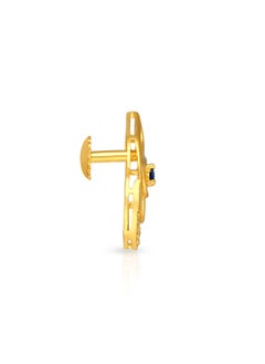 Malabar Gold and Diamonds 22k 916 Purity Gold Studs Earrings for Women DZER322Y  - Image 2
