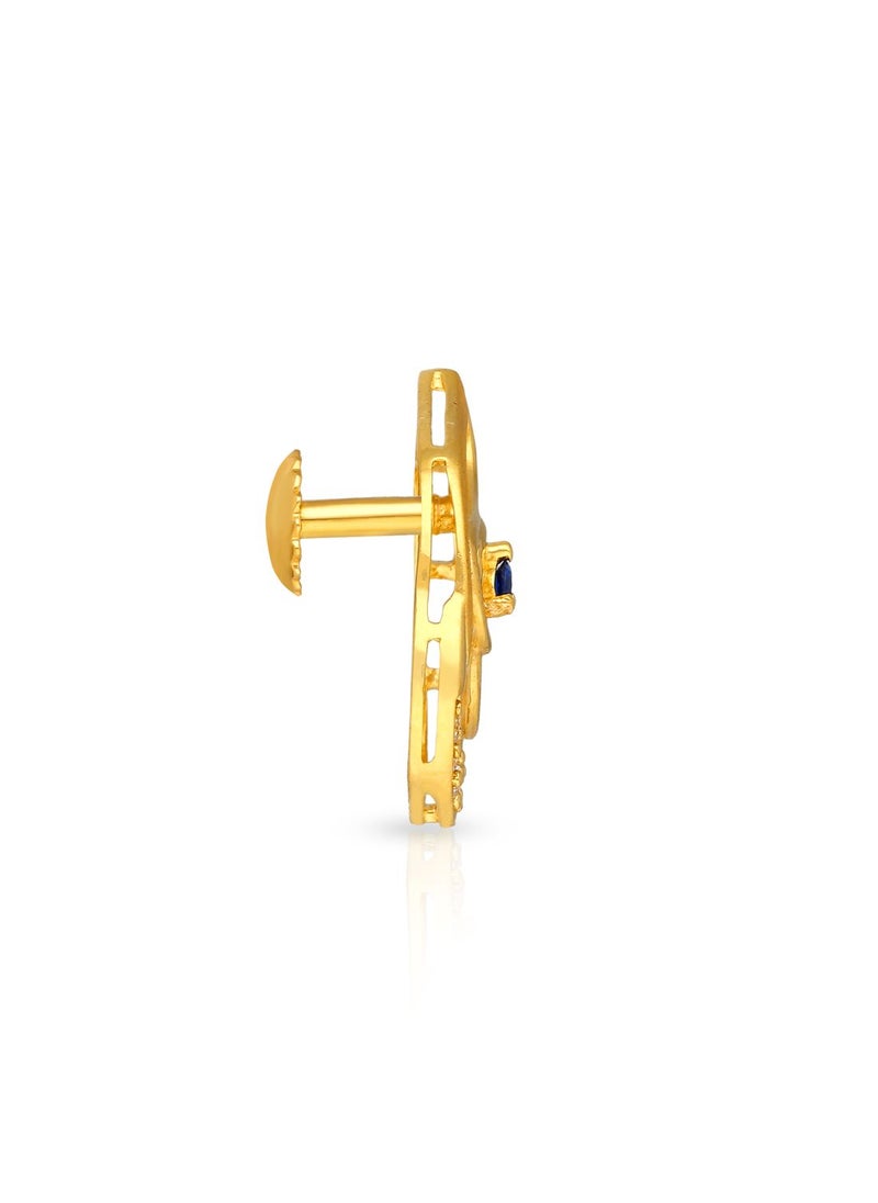 Malabar Gold and Diamonds 22k 916 Purity Gold Studs Earrings for Women DZER322Y  - Image 2