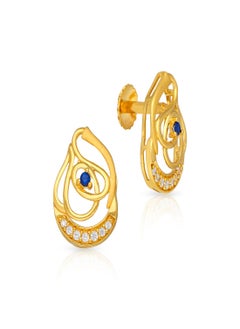 Malabar Gold and Diamonds 22k 916 Purity Gold Studs Earrings for Women DZER322Y  - Image 1