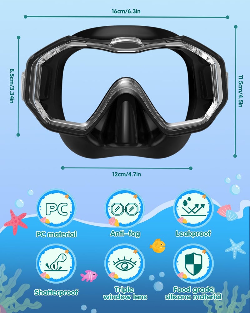 W WSTOO WSTOO Kids Swim Goggles with Nose Cover to Prevent Water Inhaling, Anti-Fog Leak-Proof Swimming Mask for Boys Girls Age 5-12 - Image 2