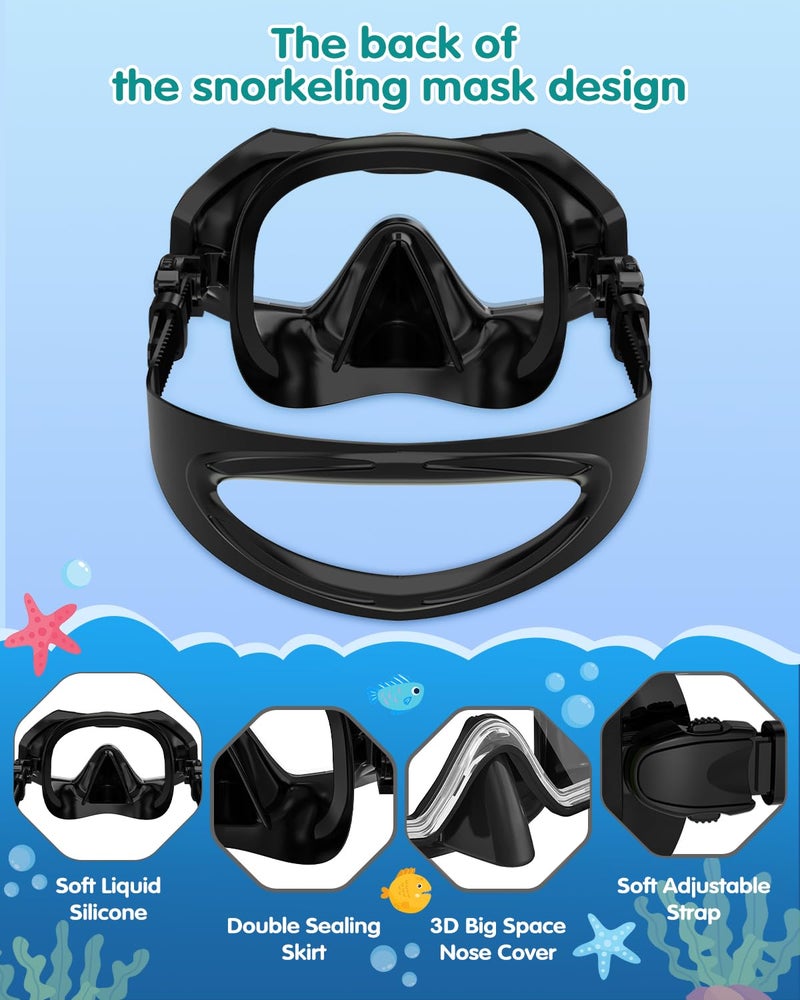 W WSTOO WSTOO Kids Swim Goggles with Nose Cover to Prevent Water Inhaling, Anti-Fog Leak-Proof Swimming Mask for Boys Girls Age 5-12 - Image 4