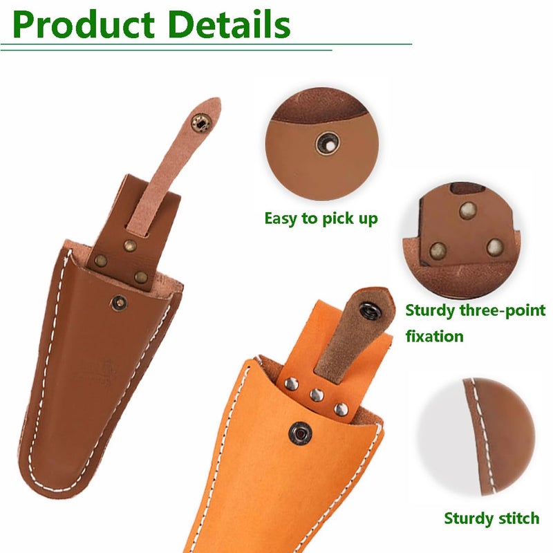 RUIVEO 2pcs Pruner Holster,Pliers Holster with Snap Gardening Case Pouch Bag,Gardening Scissors Tool Holder for Garden Shears, Tool Pliers, Pruning Knife Belt Cover - Image 4