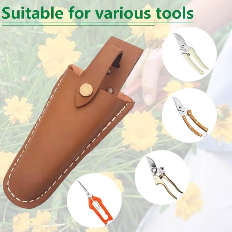 RUIVEO 2pcs Pruner Holster,Pliers Holster with Snap Gardening Case Pouch Bag,Gardening Scissors Tool Holder for Garden Shears, Tool Pliers, Pruning Knife Belt Cover - Image 3