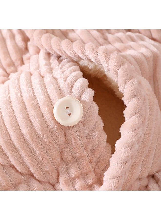 Zisehy Zisehuayu [fleece-lined And Thickened] Women's Pajamas For Autumn And Winter, Quilted Coral Fleece Loungewear, Suitable For Outdoor Wear, Pink, Size L - Image 2