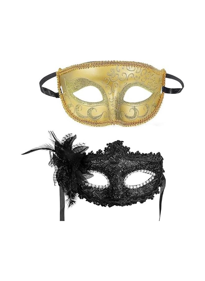 The Bros Masks, Couples Masquerade Masks Venetian Party Halloween Costumes Masks Carnival Masks Cosplay Party Costumes Prom Wedding Party  - Image 1
