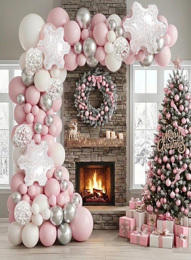 besttideyes pink winter balloons - Image 1
