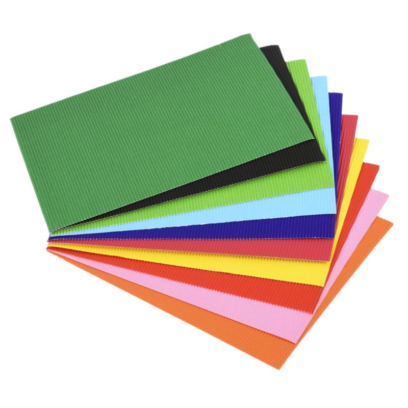 Mixed Colors Corrugated Cardstock Paper 56 Sheets For Classroom Craft Projects And Bouquets Wrapping - Image 2