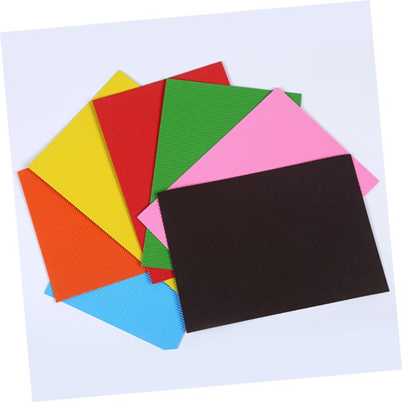 Mixed Colors Corrugated Cardstock Paper 56 Sheets For Classroom Craft Projects And Bouquets Wrapping - Image 3