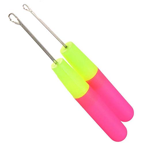 Gircss 2Pcs Latch Hook Tool, Latch Hook Crochet Needle for Micro Braids, Hair Extension, Feather and Carpet - Image 1