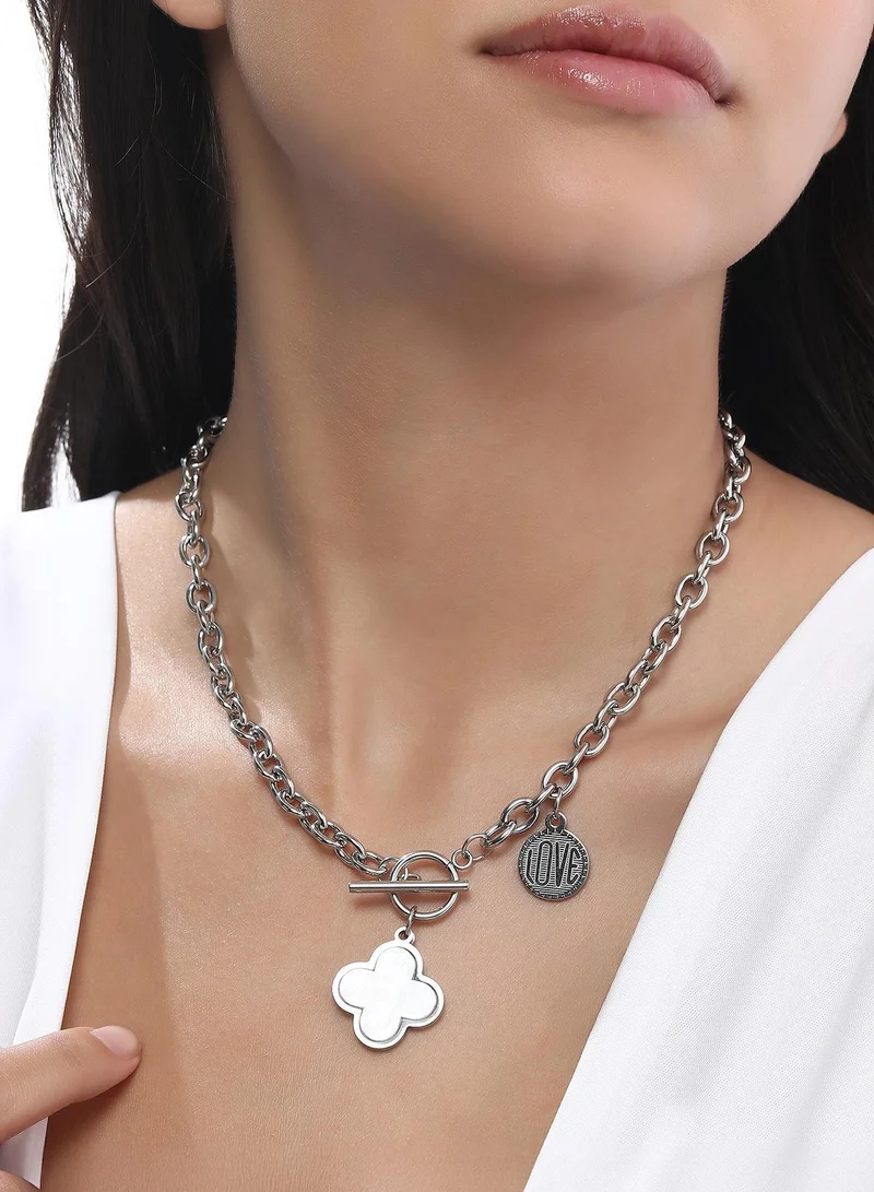 سوهي قلادة سلسلة صناعية على شكل برسيم