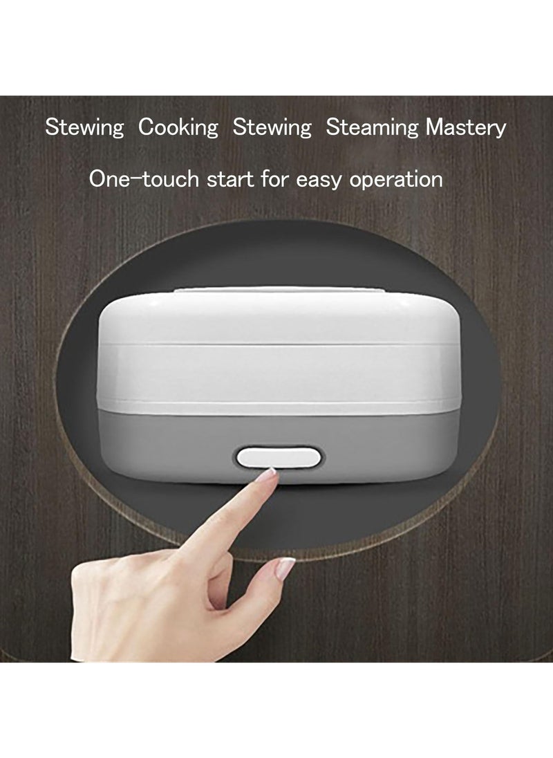 XiuWoo Double Layer Electric Heating Lunch Box, With Vacuum Preservation Pump, Steaming Lunch Box, 304 Stainless Steel Inner Liner, Suitable For Home,Office Workers,School,350W  - Image 5