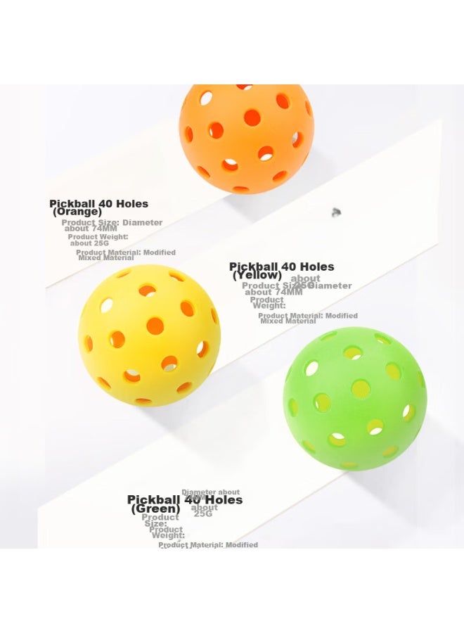 Weishidun Peak Ball, Professional Compeion Indoor And Outdoor Rotomolded Ball, 40 Holes, Sports Equipment, Three Colors, Pack Of 3 - Image 3