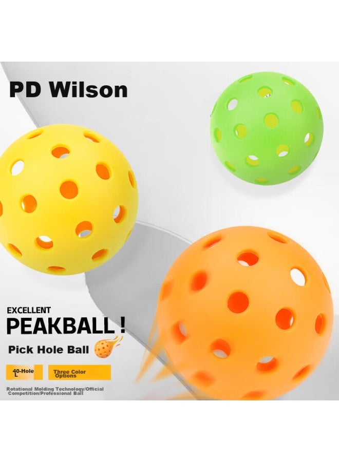Weishidun Peak Ball, Professional Compeion Indoor And Outdoor Rotomolded Ball, 40 Holes, Sports Equipment, Three Colors, Pack Of 3 - Image 1