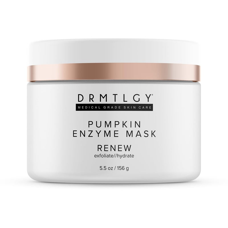DRMTLGY Pumpkin Enzyme Face Mask with Jojoba Beads. Gentle Exfoliating Pumpkin Facial Mask for Dullness, Uneven Skin Tone, Fine Lines and Wrinkles. 5.5 oz - Image 1