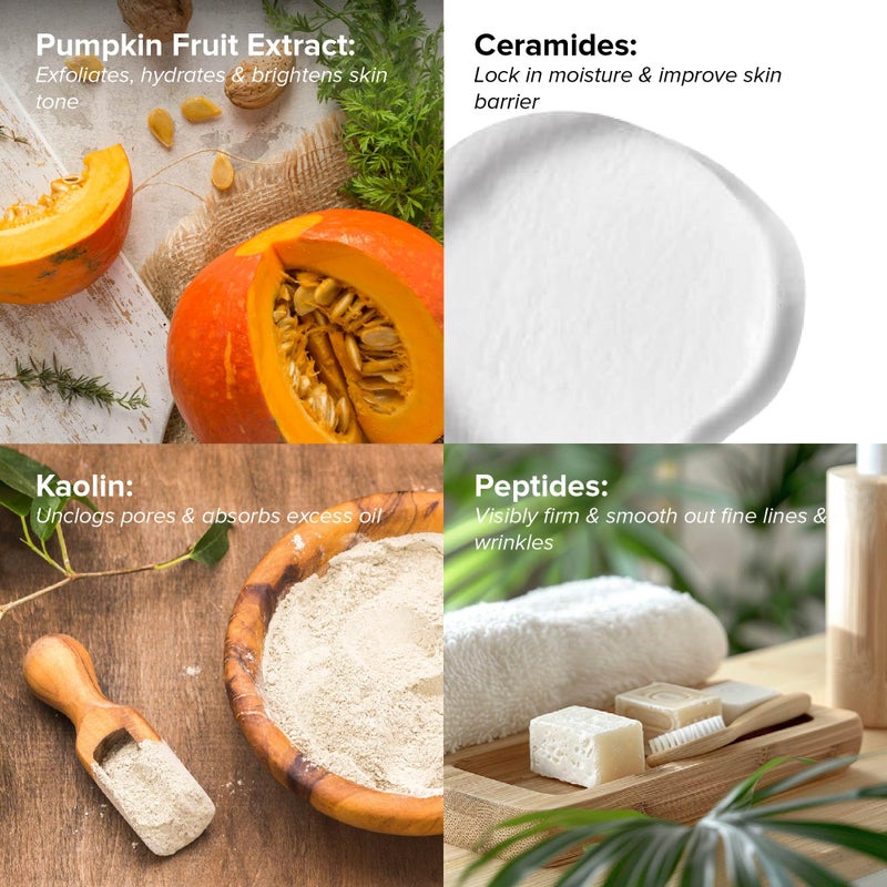 DRMTLGY Pumpkin Enzyme Face Mask with Jojoba Beads. Gentle Exfoliating Pumpkin Facial Mask for Dullness, Uneven Skin Tone, Fine Lines and Wrinkles. 5.5 oz - Image 3