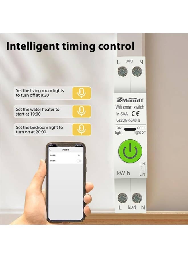 Circuit Breakers,Smart Circuit Breaker, WiFi Remote Control, Tuya APP Monitoring, Leakage Protection, For Smart Home Safety - Image 2