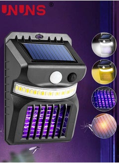 UNUNS LED Solar Flood Light,2-In-1 Solar Powered Mosquito Zapper With UV Light,Wall Mounted Garden Wall Lights With 3 Modes And Motion Sensor For Tree,Yard,Patio  - Image 1