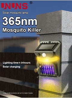 UNUNS LED Solar Flood Light,2-In-1 Solar Powered Mosquito Zapper With UV Light,Wall Mounted Garden Wall Lights With 3 Modes And Motion Sensor For Tree,Yard,Patio  - Image 2