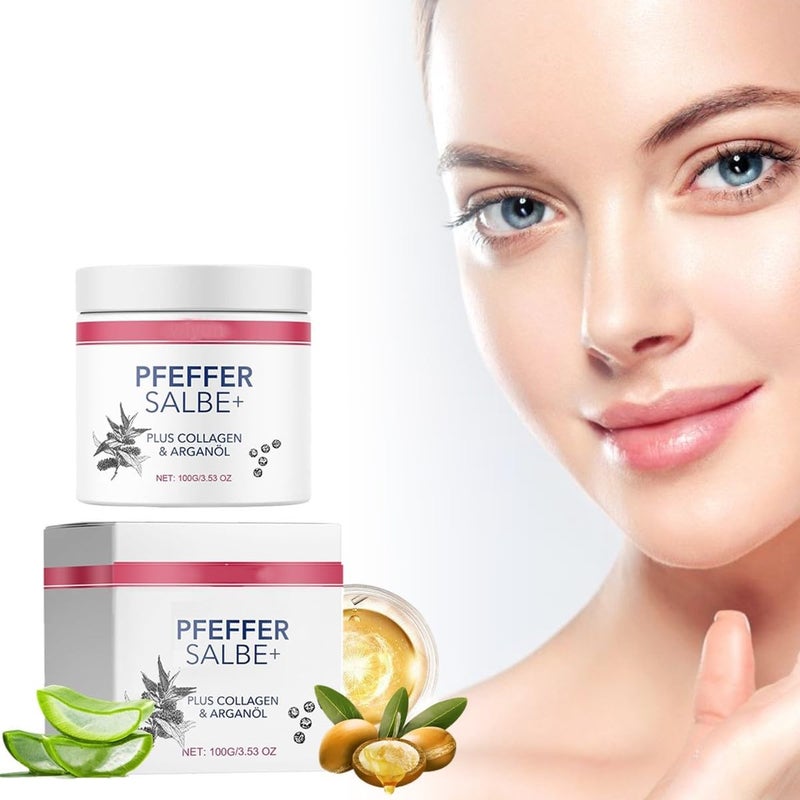 Pepper Ointment Plus 100g Face Cream Pepper Ointment Day Cream Pepper Ointment With Plus Collagen Argan Oil Anti Wrinkle Rich Ointment Anti Aging Cream Moisturizing Smooth Skin
